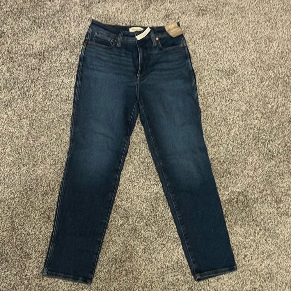 NWT Madewell Curvy Stovepipe Jeans Dark Auraria Wash